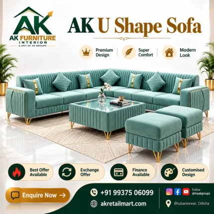 Furniture Store in Bhubaneswar - AK U Shape Sofa